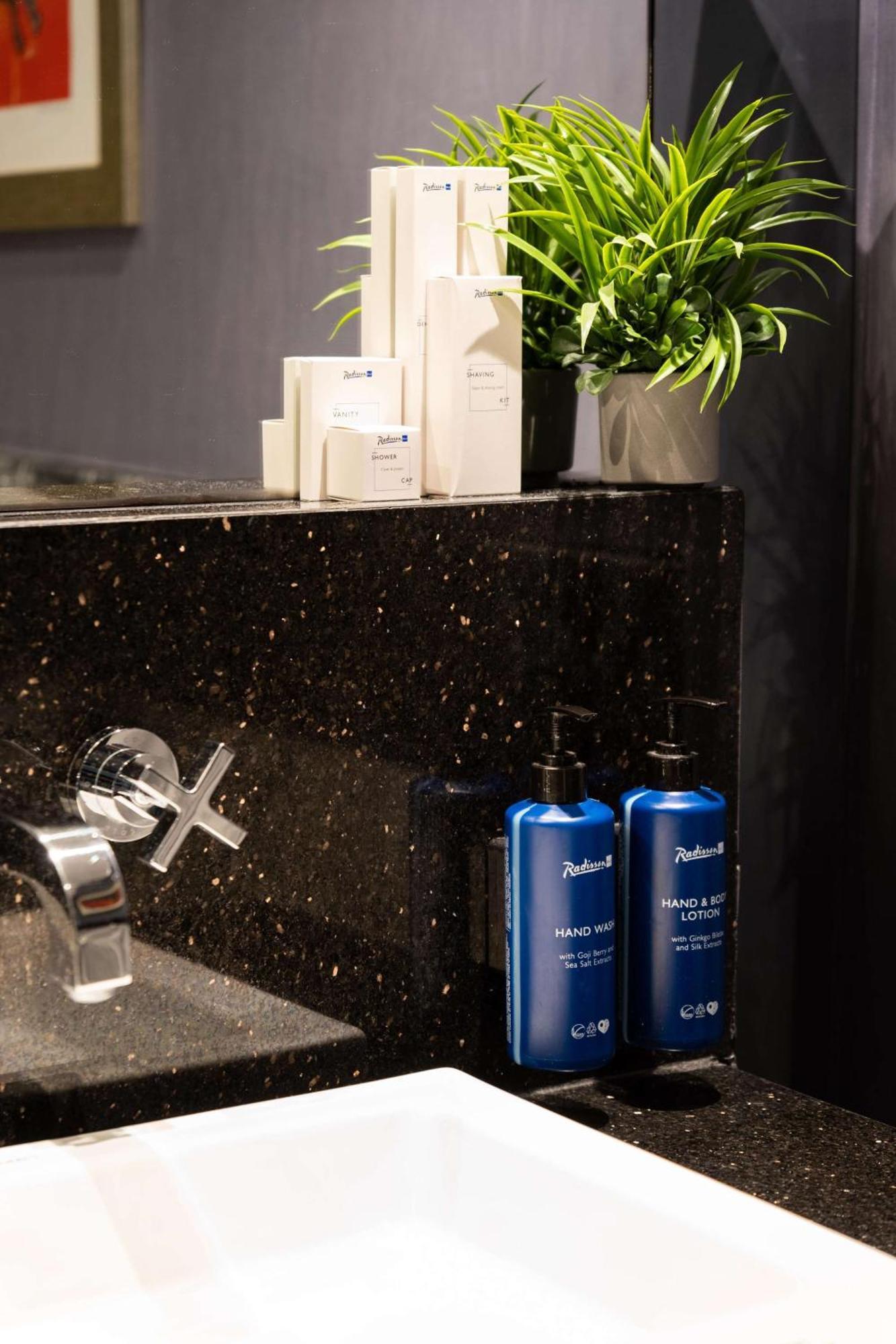 Radisson Blu Hotel Istanbul Pera Luaran gambar The bathroom of a First Class seat